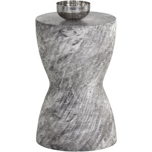 Cara 18.5 X 11.75 inch Marble Look / Grey Outdoor End Table